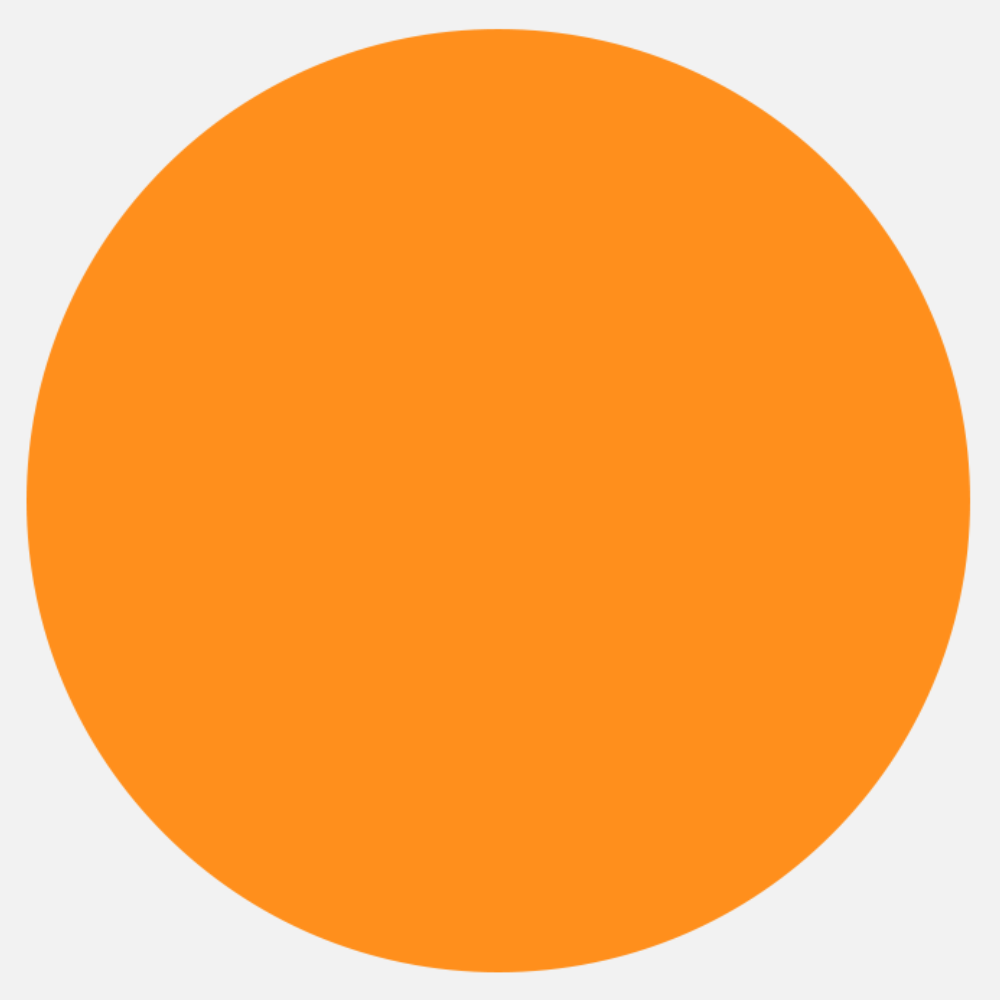 Neon Orange 1 1/4 Inch Roll of Circular Round Labels - Bright Adhesive