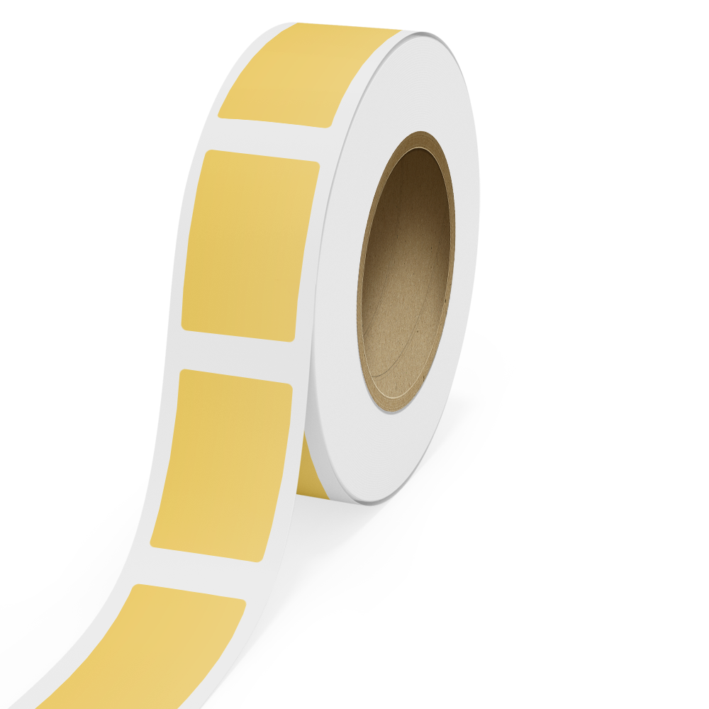Gold Foil 2 1/2 x 4 Inch Roll of Rectangle Labels - Durable with Metallic Finish