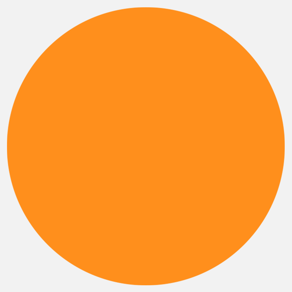 Neon Orange 2 1/2 Inch Roll of Circular Round Labels - Bright Adhesive