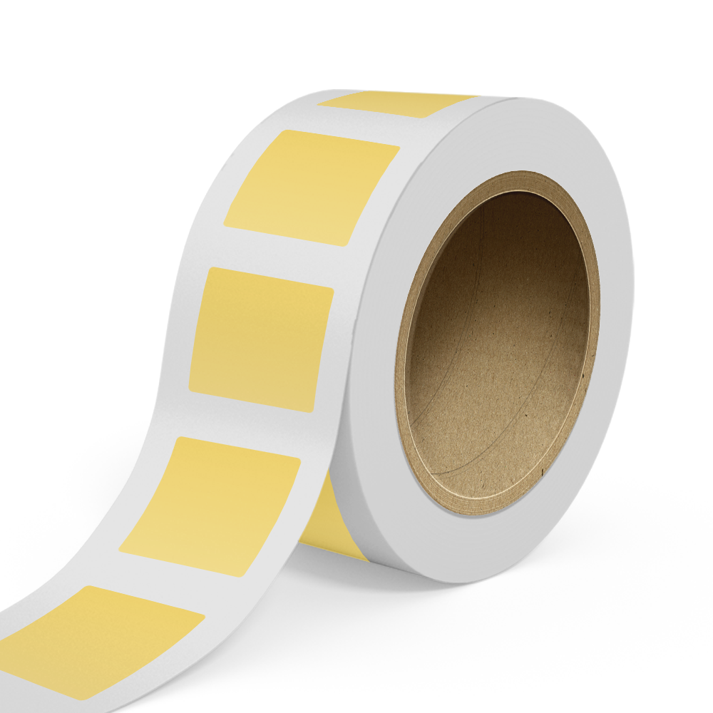 Matte Gold Foil 3 x 3 Inch Roll of Square Labels - Durable