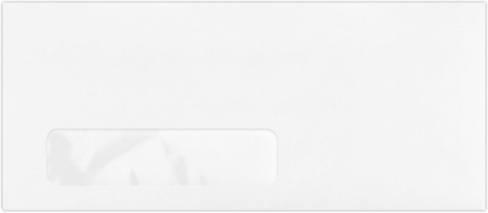 White 32lb Cougar #10 Window Premium Envelopes (4 1/8 x 9 1/2)