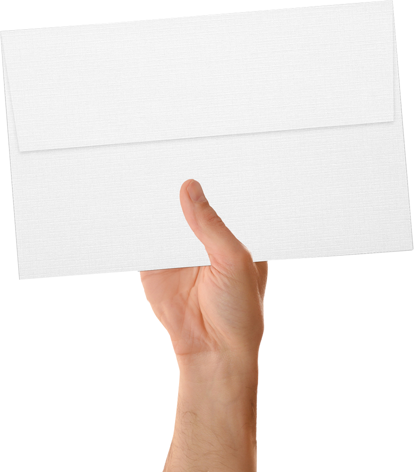 White Linen 32lb A10 Invitation Envelopes (6 x 9 1/2) with Peel & Seal Linen