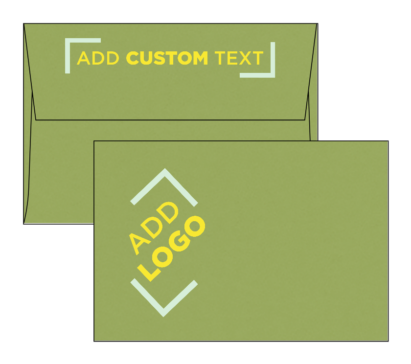 Olive Green 28lb A4 Invitation Envelopes (4 1/4 x 6 1/4) with Peel & Seal