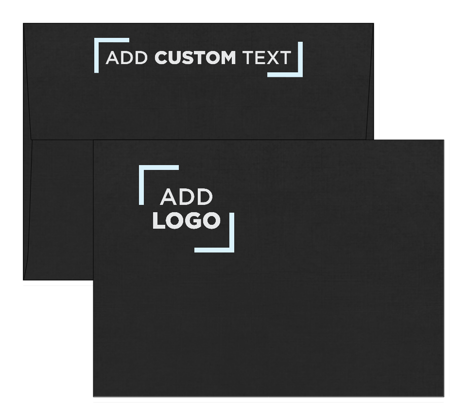 Black Linen 32lb A7 Invitation Envelopes (5 1/4 x 7 1/4) with Peel & Seal