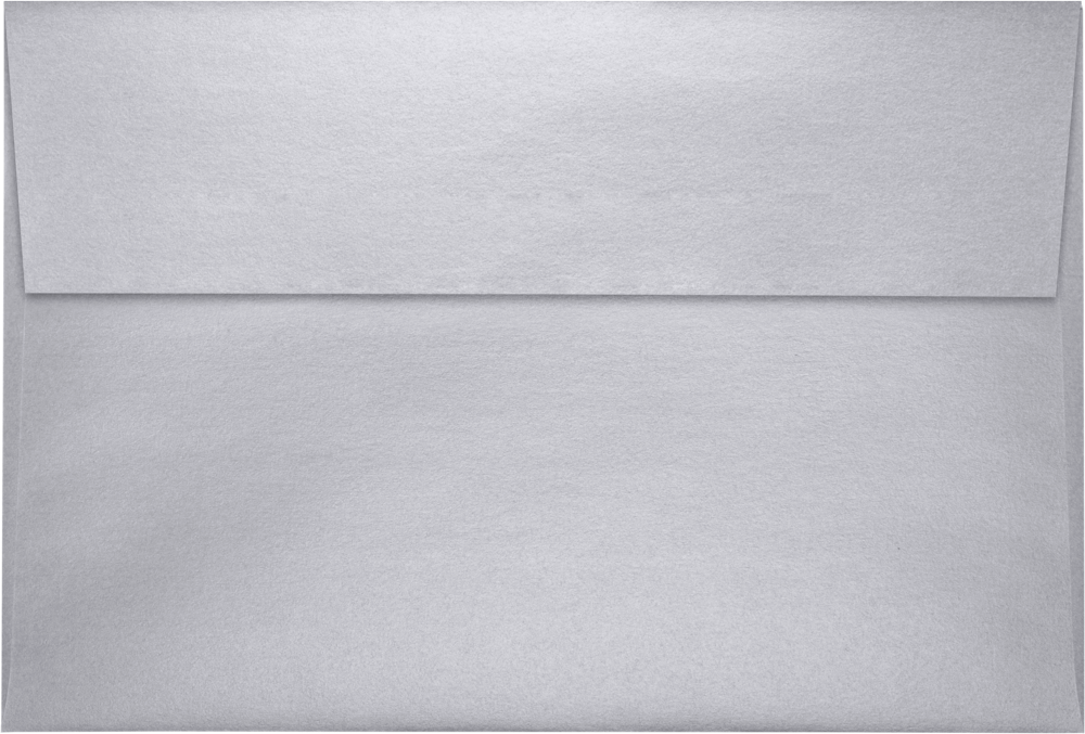 Silver Metallic 32lb A8 Invitation Envelopes (5 1/2 x 8 1/8) with Peel & Seal