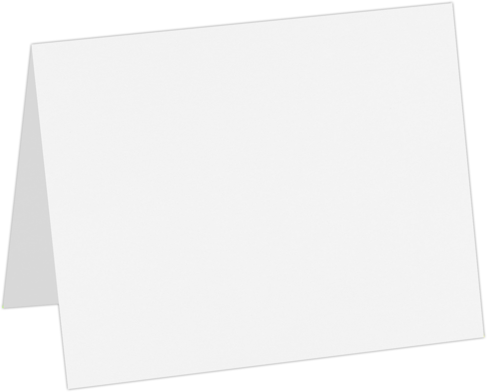 Brilliant White 100% Cotton 100lb A6 Foldover Cards (4 5/8 x 6 1/4)