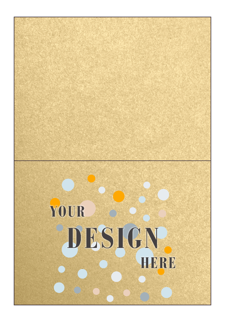 Light Gold Blonde Metallic 100lb A7 Foldover Cards (5 1/8 x 7)