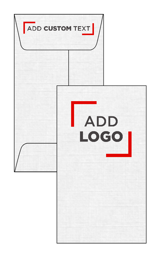 White Linen 32lb #5 1/2 Coin Envelopes (3 1/8 x 5 1/2) with Peel & Seal