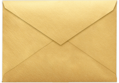 Gold Metallic 32lb 5 1/2 BAR V Flap Envelopes (4 3/8 x 5 3/4)