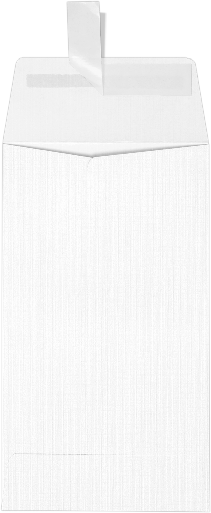 White Linen 32lb #5 1/2 Coin Envelopes (3 1/8 x 5 1/2) with Peel & Seal