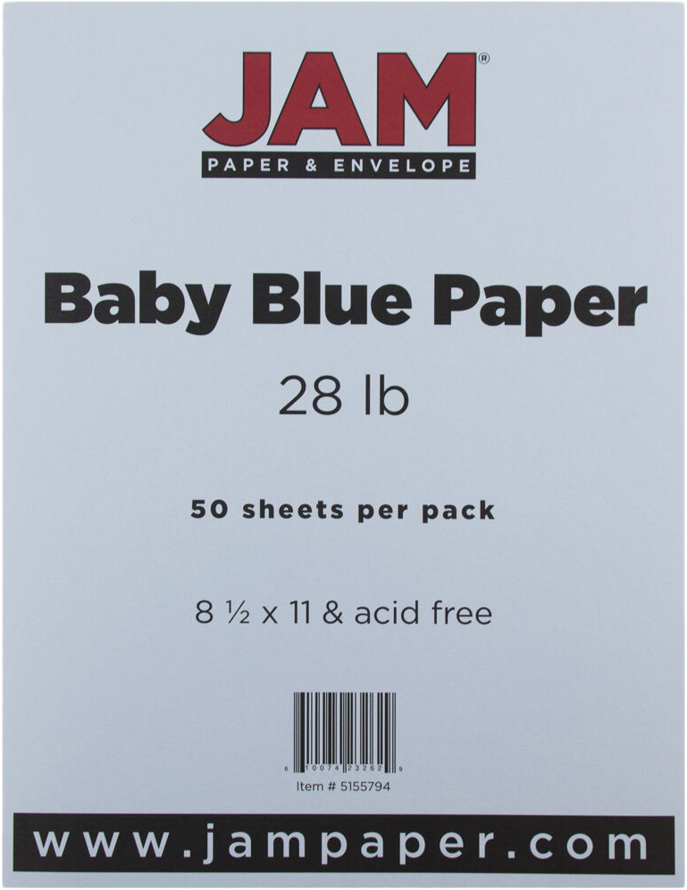 Baby Blue 32lb 8 1/2 x 11 Paper