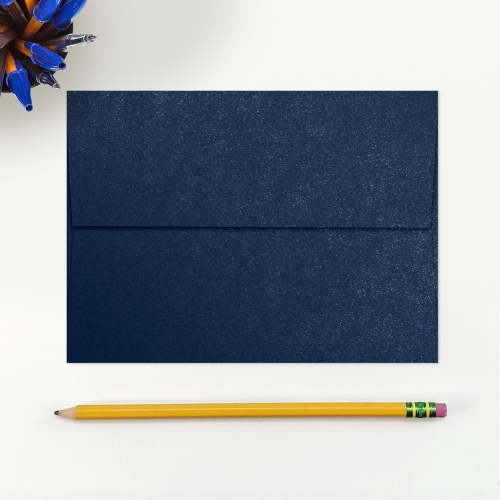 Lapis Navy Blue Metallic 32lb A7 Invitation Envelopes (5 1/4 x 7 1/4) with Peel & Seal
