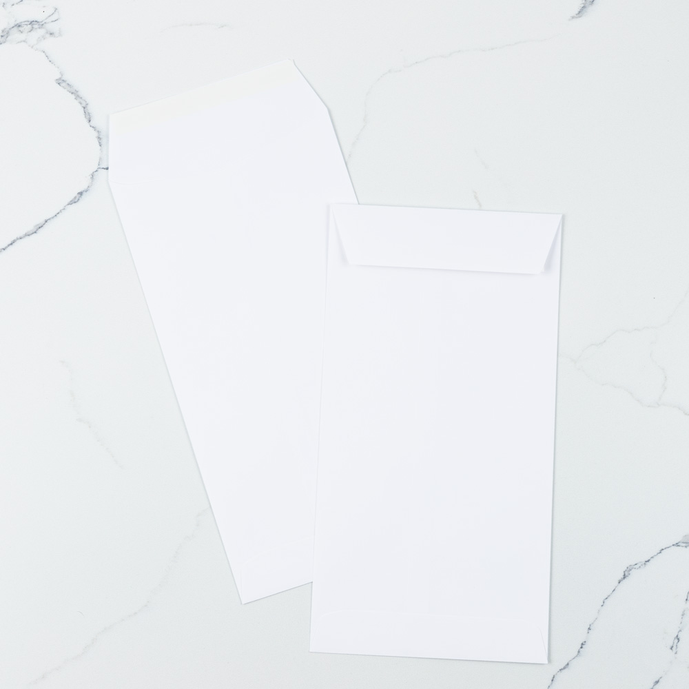 White 28lb 6 x 11 1/2 Policy Envelopes with Peel & Seal