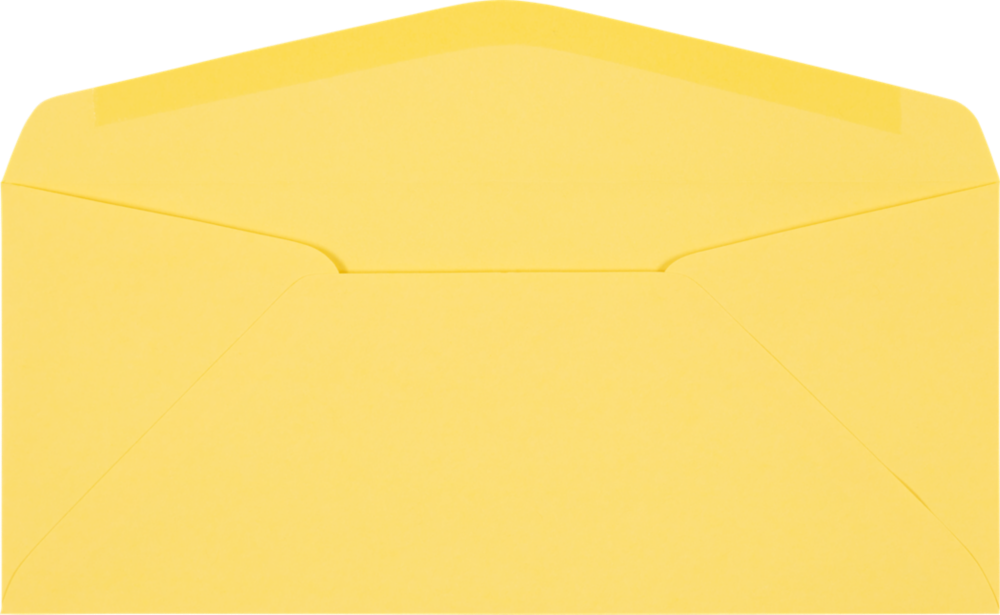 Pastel Canary Yellow 24lb #10 Regular Envelopes (4 1/8 x 9 1/2)
