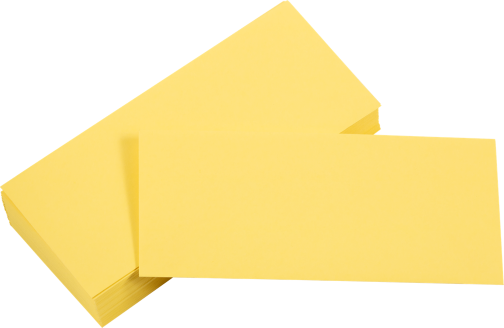 Pastel Canary Yellow 24lb #10 Regular Envelopes (4 1/8 x 9 1/2)
