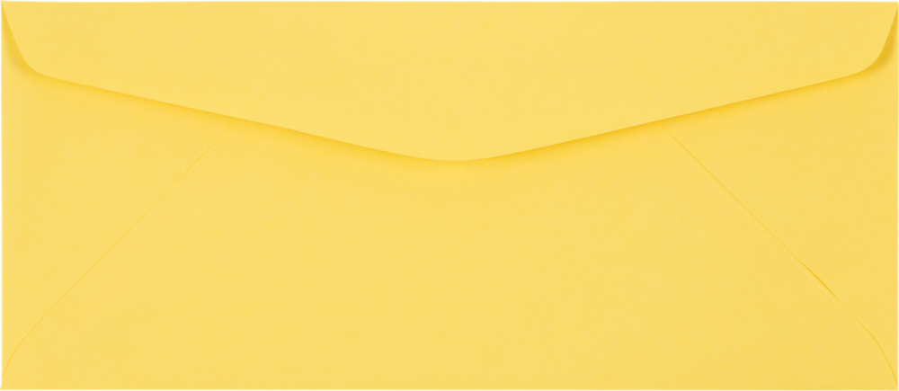 Pastel Canary Yellow 24lb #10 Regular Envelopes (4 1/8 x 9 1/2)