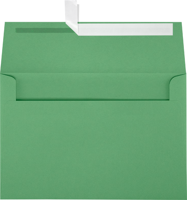 Holiday Green 32lb A8 Invitation Envelopes (5 1/2 x 8 1/8) with Peel & Seal