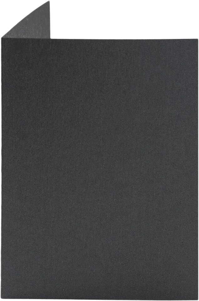 Anthracite Black Metallic 100lb 5 x 7 Foldover Cards