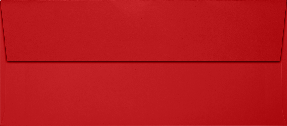 Red 32lb #9 Slimline Square Flap Envelopes (3 7/8 x 8 7/8) with Peel & Seal