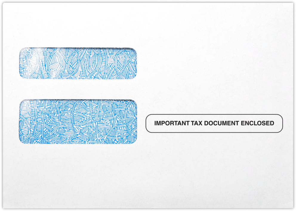 Tax Return 24lb W-2 /1099 Double Window Envelopes (5 3/4 x 8)