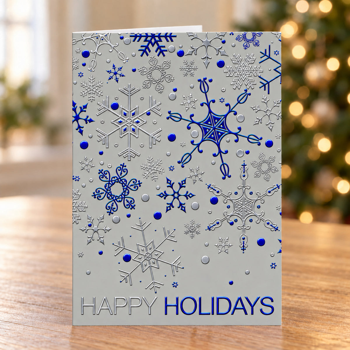 5 x 7 Foldover Card Set 80lb - Festive Holiay Wishes