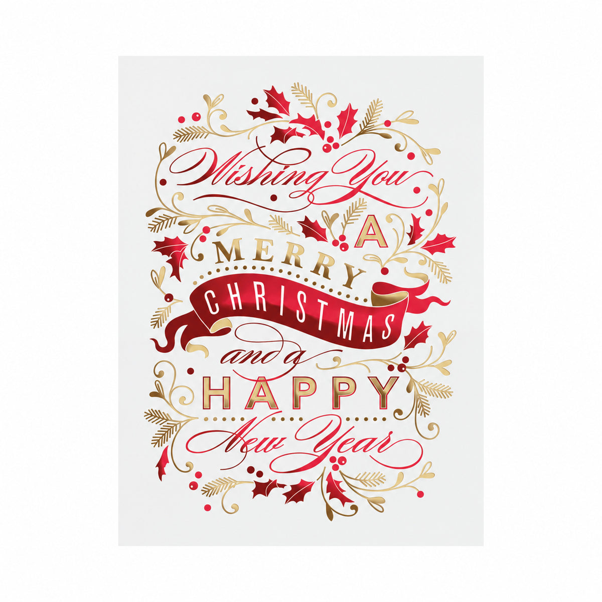5 x 7 Foldover Card Set 80lb - Christmas Banner