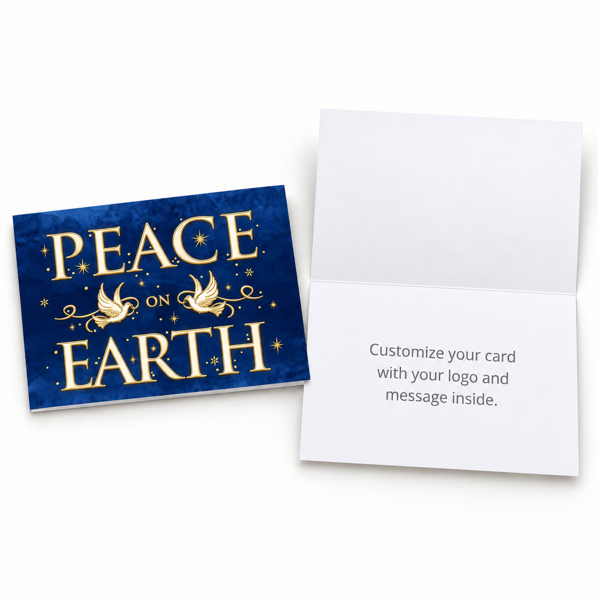 7 x 5 Foldover Card Set 80lb - Peace on Earth Doves