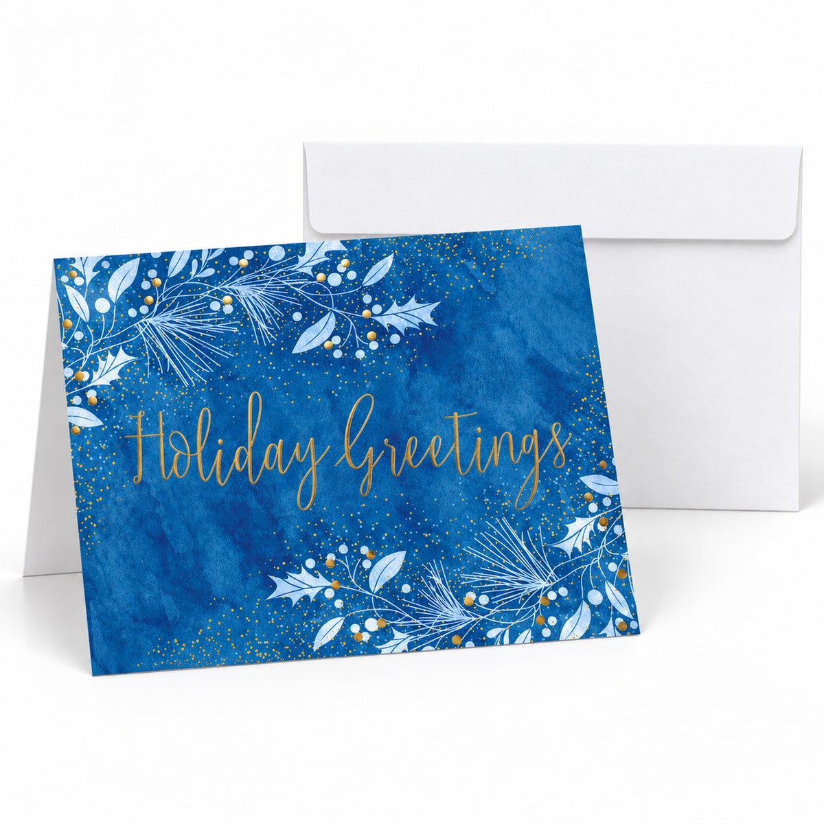 7 x 5 Foldover Card Set 80lb - Winter Botanical Greetings