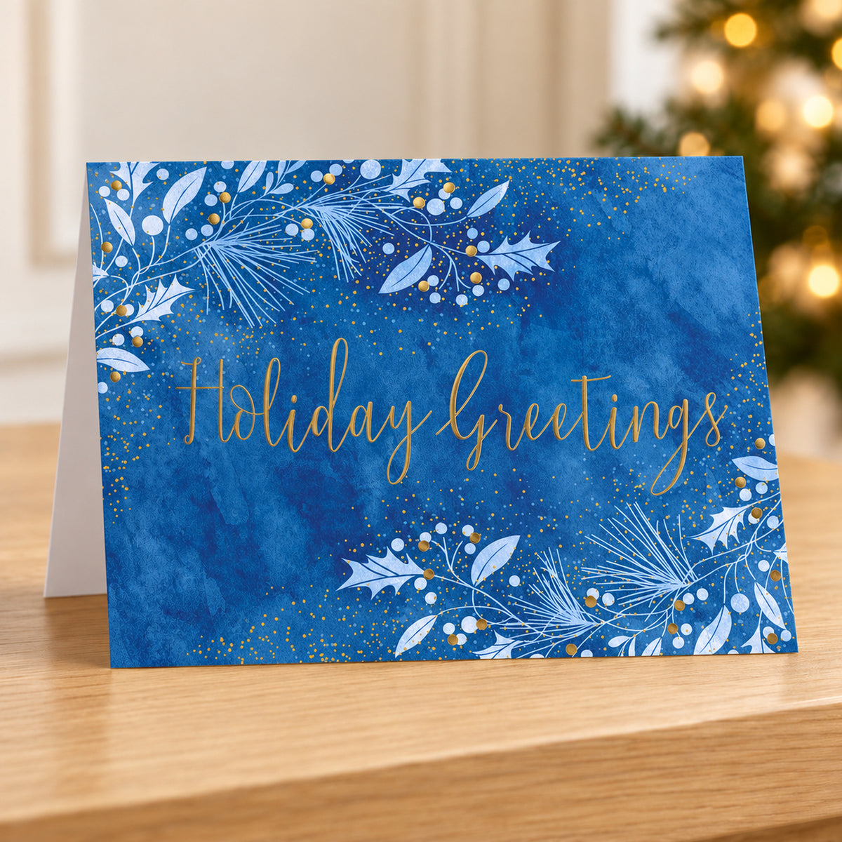 7 x 5 Foldover Card Set 80lb - Winter Botanical Greetings
