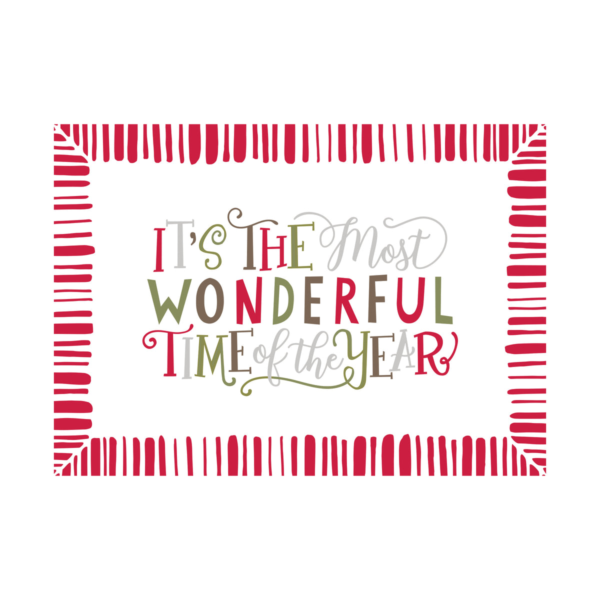 7 x 5 Foldover Card Set 80lb - Most Wonderful Time