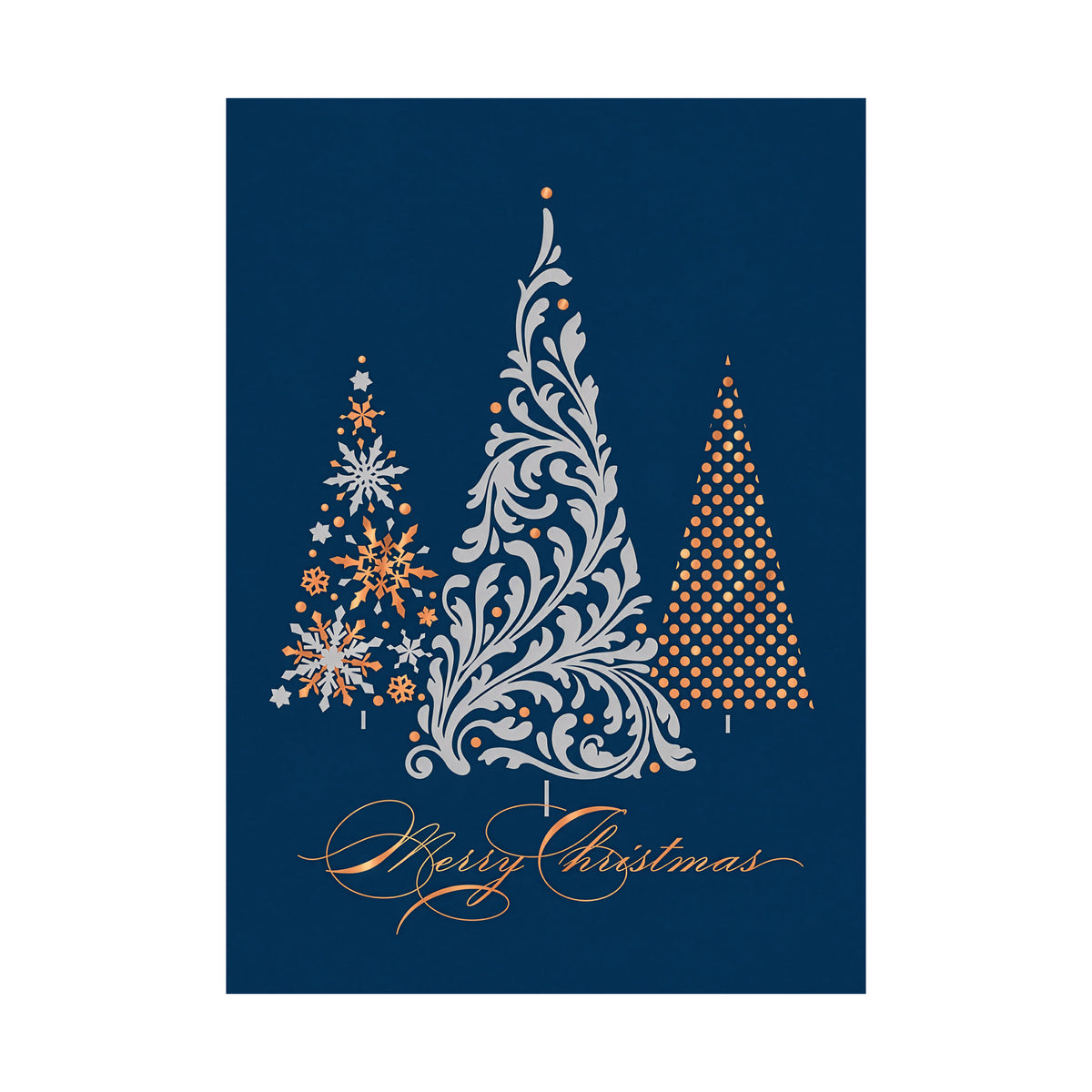 5 x 7 Foldover Card Set 80lb - Metallic Treeline