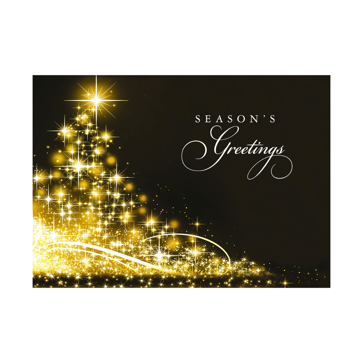 7 x 5 Foldover Card Set 80lb - Starry Tree of Gold