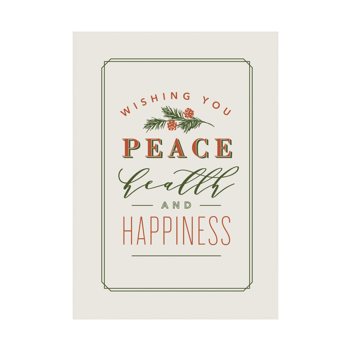 5 x 7 Foldover Card Set 80lb - Health and Happiness