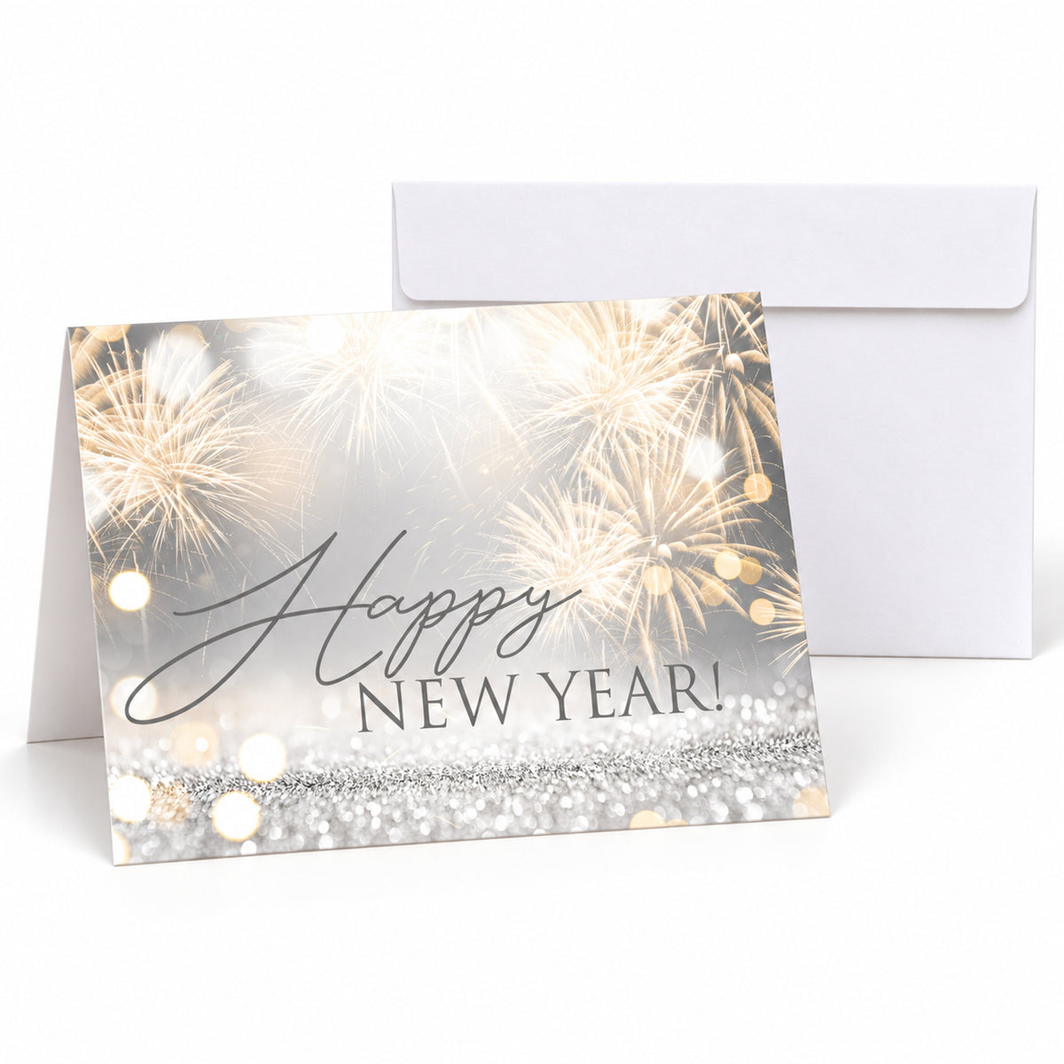 7 x 5 Foldover Card Set 80lb - New Year Sparkle