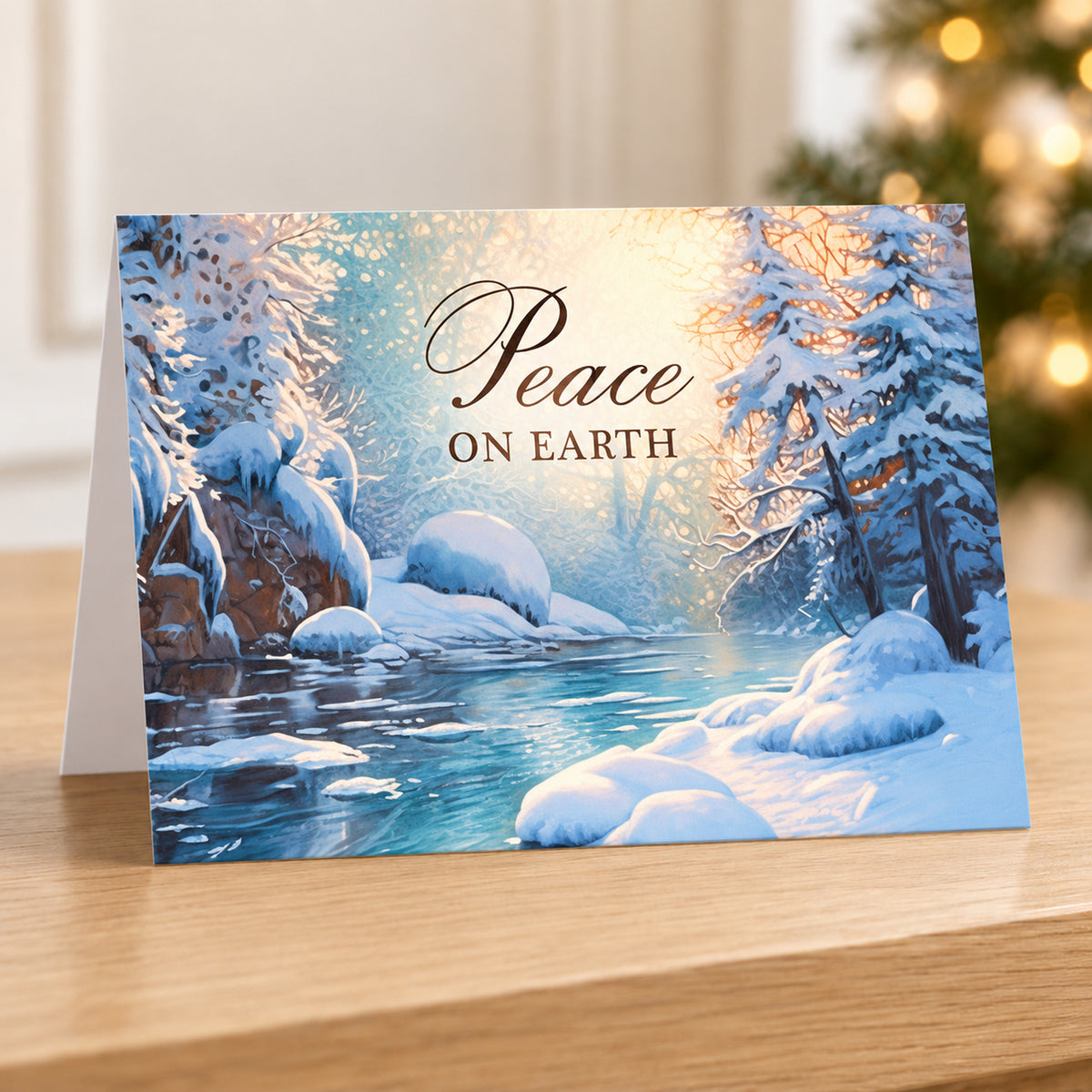 7 x 5 Foldover Card Set 80lb - Winter Peace