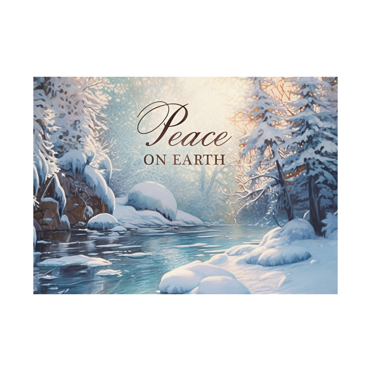 7 x 5 Foldover Card Set 80lb - Winter Peace