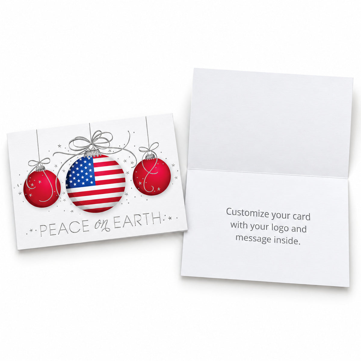7 x 5 Foldover Card Set 80lb - Patriotic Ornaments Trio