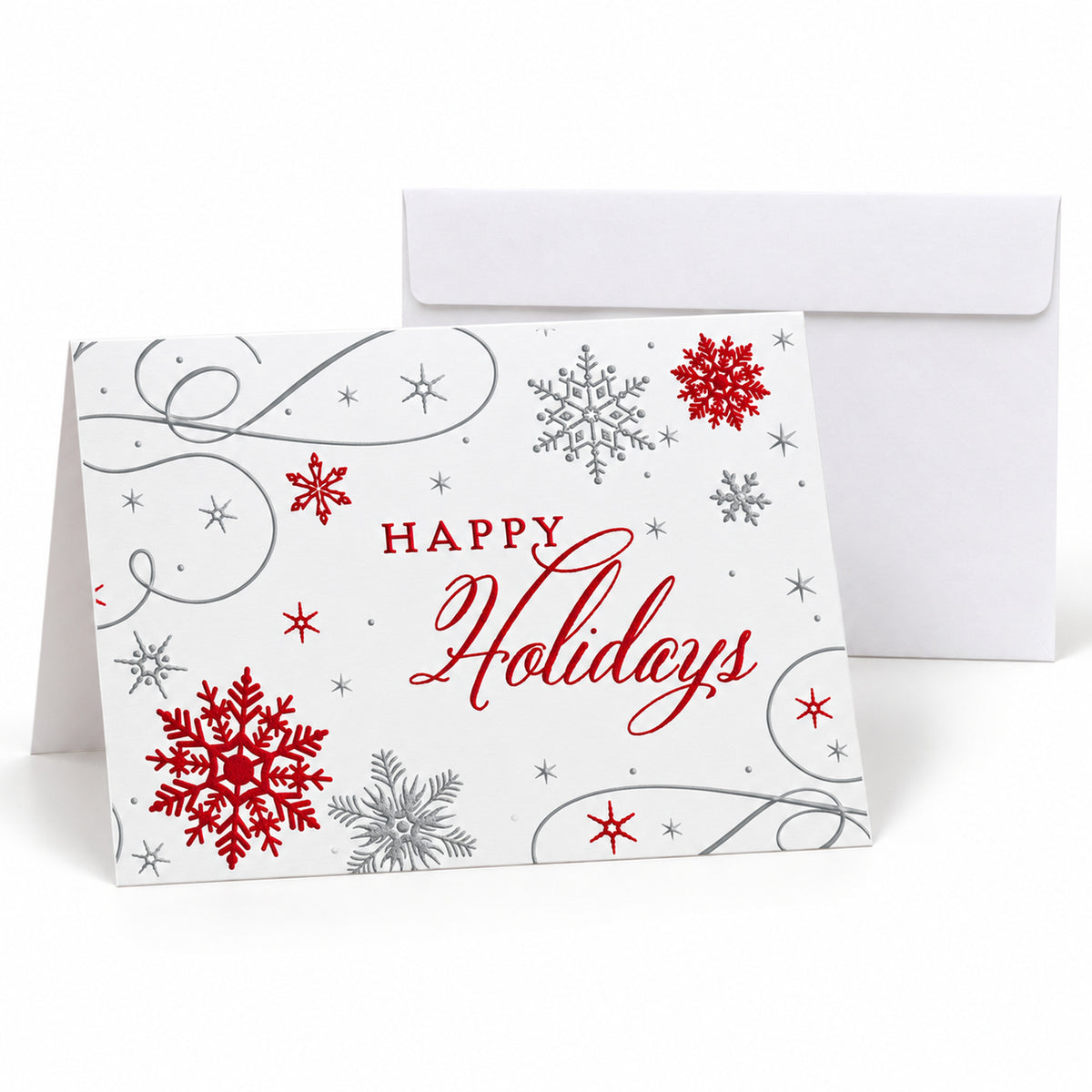 7 x 5 Foldover Card Set 80lb - Snowflake Swirls