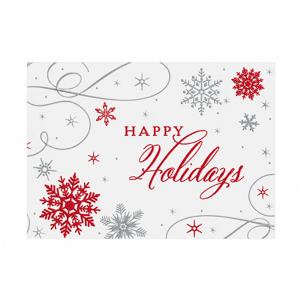 7 x 5 Foldover Card Set 80lb - Snowflake Swirls