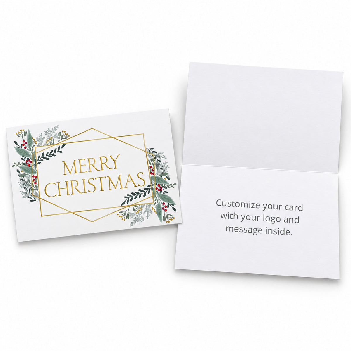 7 x 5 Foldover Card Set 80lb - Merry Christmas Lines