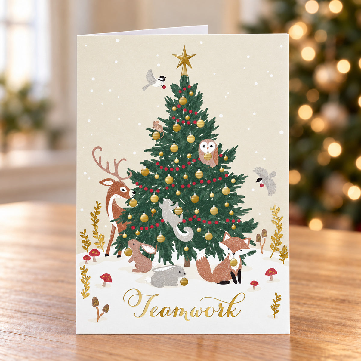 5 x 7 Foldover Card Set 80lb - Forest Holiday