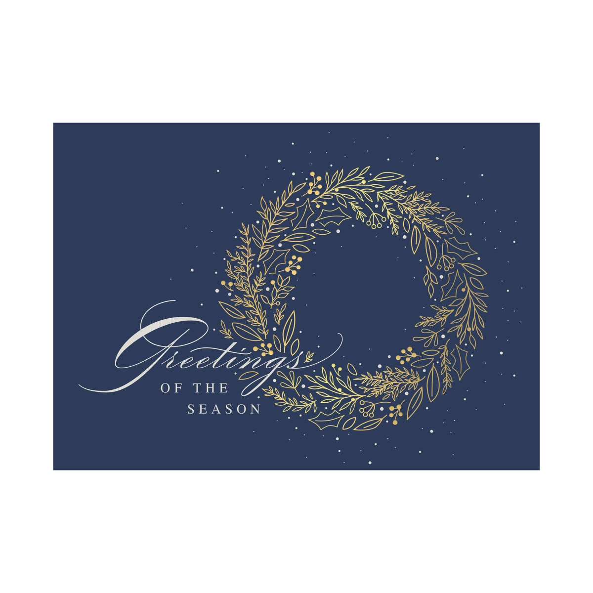 5 x 7 Foldover Card Set 80lb - Exquisite Wreath