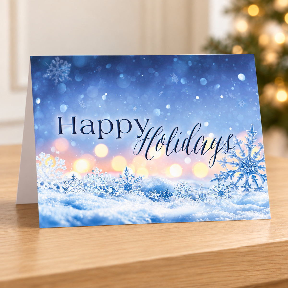 7 x 5 Foldover Card Set 80lb - Winter Crystals