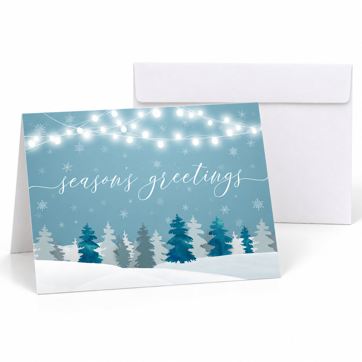 7 x 5 Foldover Card Set 80lb - Frosty Greetings