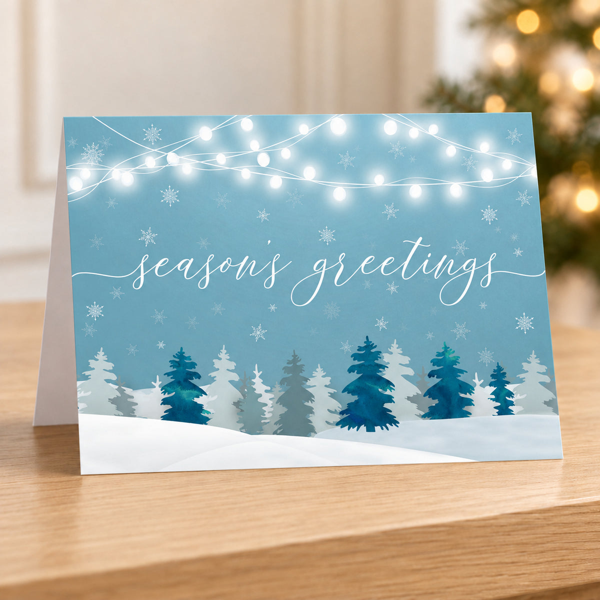 7 x 5 Foldover Card Set 80lb - Frosty Greetings