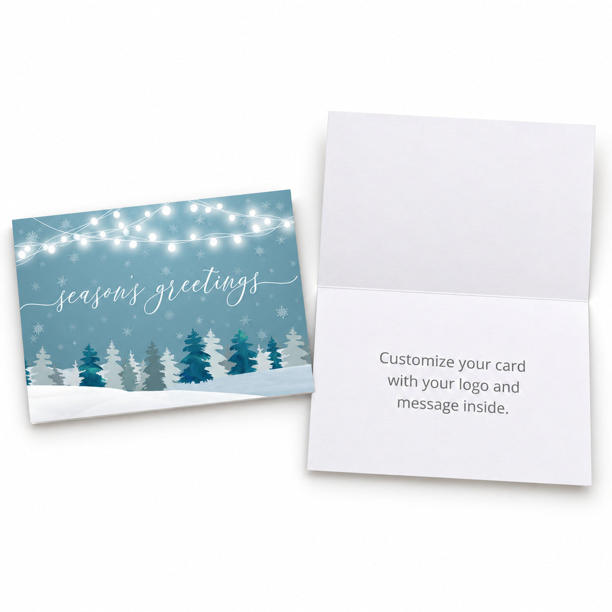 7 x 5 Foldover Card Set 80lb - Frosty Greetings