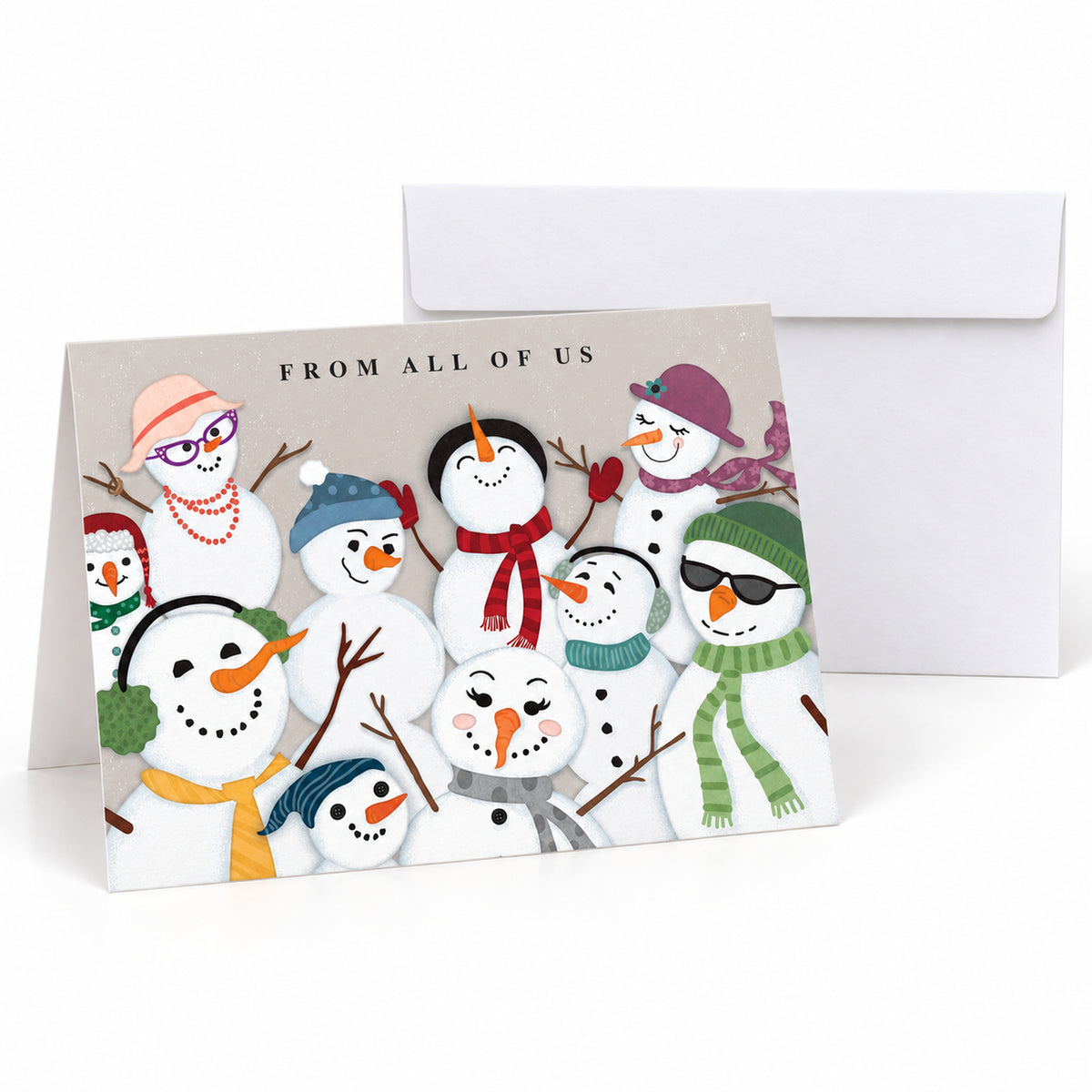 7 x 5 Foldover Card Set 80lb - Snowman Festivities