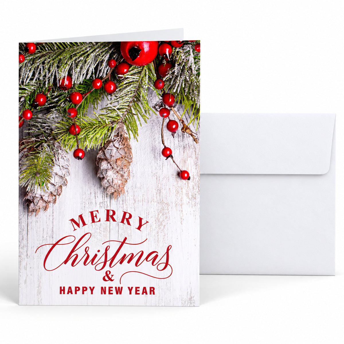 5 x 7 Foldover Card Set 80lb - Rustic Sprigs Holiday Calendar