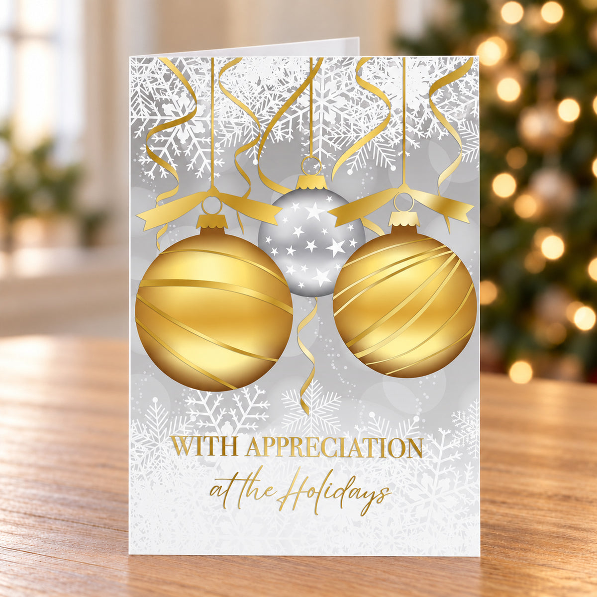 5 x 7 Foldover Card Set 80lb - Golden Appreciation Holiday Calendar