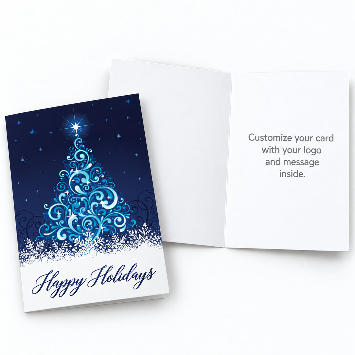 5 x 7 Foldover Card Set 80lb - Swirling Tree